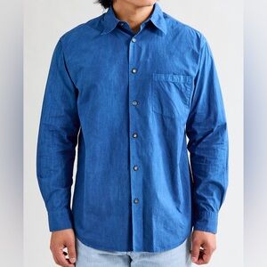 BLUE BLUE JAPAN NWOT
Organic Cotton Button-Up Shirt in Indigo